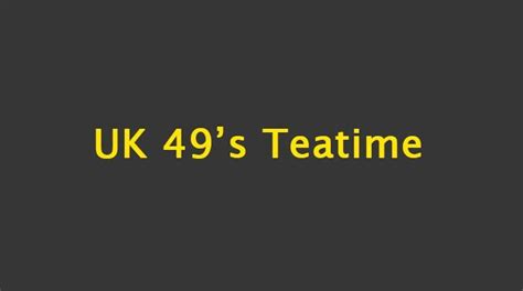UK 49's Teatime Results: Sunday, 11th June 2023 .